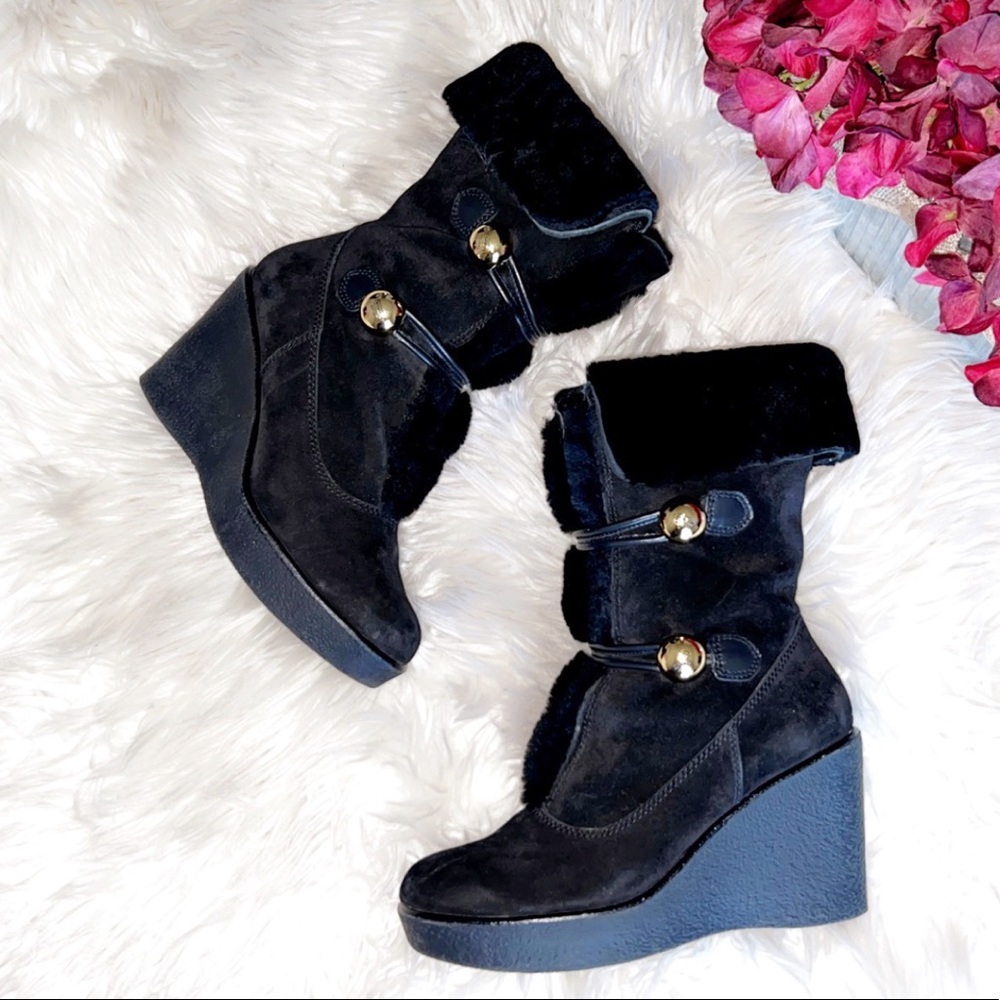 Coach Gena Shearling Lined Wedge Boot - image 3